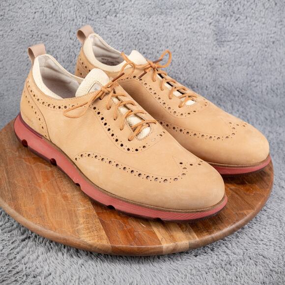 Cole Haan Men’s 4.ZERØGRAND Oxfords Sesame Nubuck-Syrah-Cinnabar Sz 13M C37897 - Picture 1 of 8